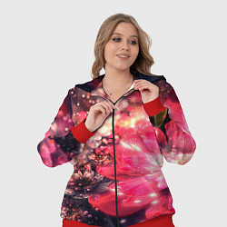 Женский 3D-костюм Нежные цветы и блестки, цвет: 3D-красный — фото 2
