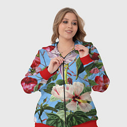Женский 3D-костюм Цветы Сине-Цветочный Букет, цвет: 3D-красный — фото 2
