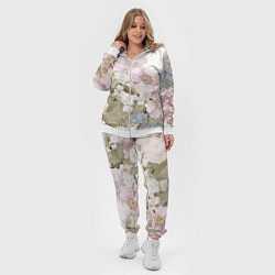 Женский 3D-костюм Цветы Английский Садовый Узор, цвет: 3D-белый — фото 2