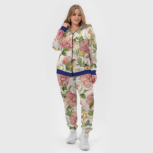 Женский костюм Цветы Английские Розы / 3D-Синий – фото 4