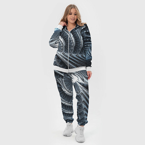 Женский костюм Фрактальный абстрактный паттерн Броня Fractal Abst / 3D-Белый – фото 4
