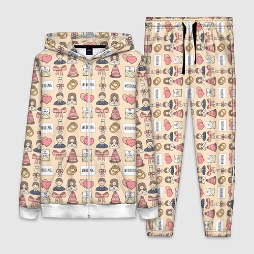 Женский костюм День жениха и невесты / 3D-Белый – фото 1