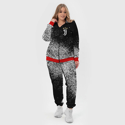 Женский костюм Ювентус juventus Белые брызги / 3D-Красный – фото 4