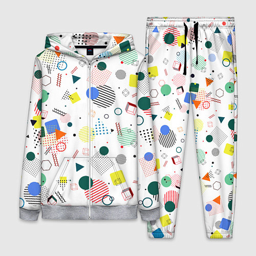 Женский костюм MULTICOLORED GEOMETRIC SHAPES / 3D-Меланж – фото 1