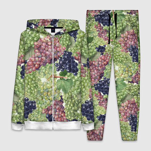 Женский костюм Кисти Винограда / 3D-Белый – фото 1