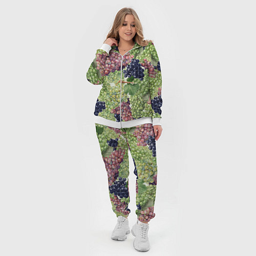 Женский костюм Кисти Винограда / 3D-Белый – фото 4
