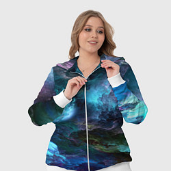 Женский 3D-костюм Неоновые облака neon clouds, цвет: 3D-белый — фото 2