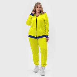 Женский 3D-костюм Однотонный неоновый лимонный желтый тон, цвет: 3D-синий — фото 2