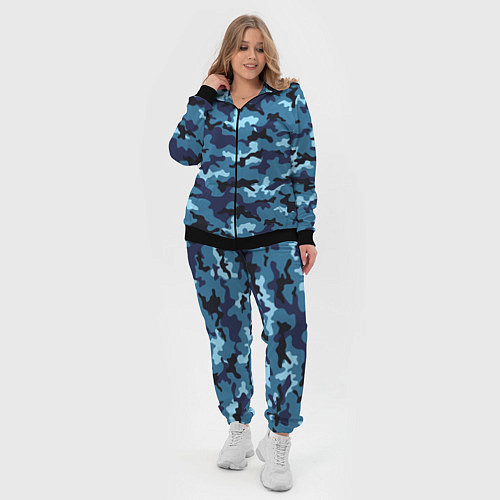 Женский костюм Камуфляж Тёмно-Синий Camouflage Dark-Blue / 3D-Черный – фото 4