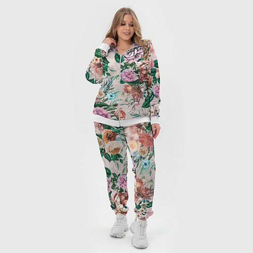 Женский костюм Color floral pattern Expressionism Summer / 3D-Белый – фото 4