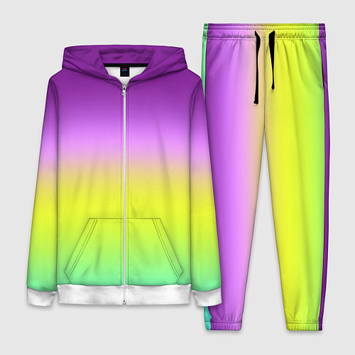 Женский костюм Multicolored Ombre gradient / 3D-Белый – фото 1