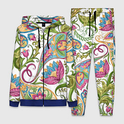Женский 3D-костюм Fashionable floral Oriental pattern Summer 2025, цвет: 3D-синий