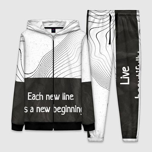 Женский костюм Линии жизни Life lines / 3D-Черный – фото 1