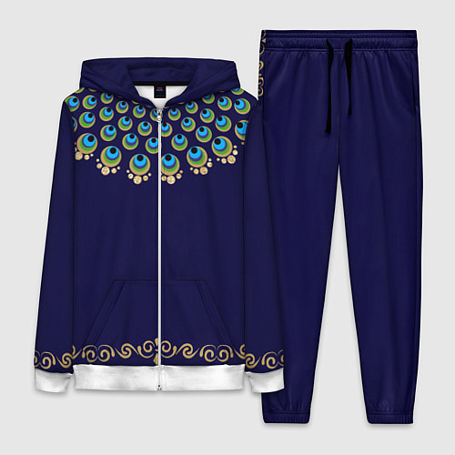 Женский костюм Павлиньи перья с вензелями / 3D-Белый – фото 1