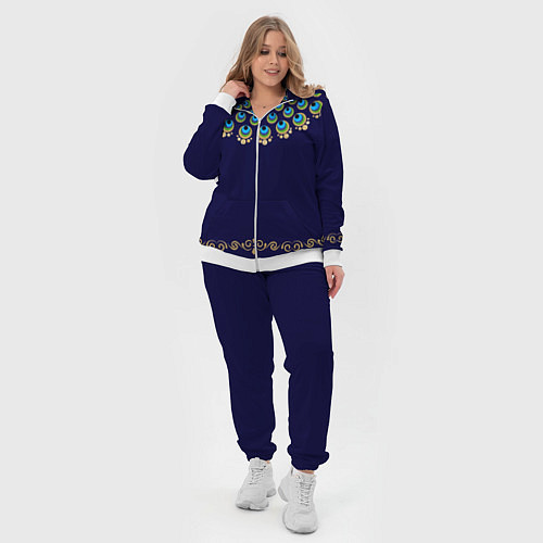 Женский костюм Павлиньи перья с вензелями / 3D-Белый – фото 4