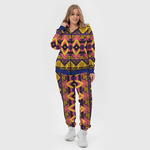 Женский костюм Африканский узор орнамент из шерсти Africa Wool Pa / 3D-Синий – фото 4