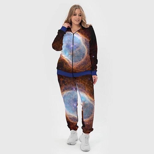 Женский костюм Туманность Южное кольцо наблюдаемое телескопом Уэб / 3D-Синий – фото 4