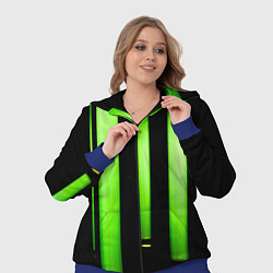 Женский 3D-костюм Абстрактные неоновые колбы с кислотой - Зелёный, цвет: 3D-синий — фото 2