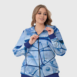 Женский 3D-костюм Абстрактная синяя ледяная броня, цвет: 3D-синий — фото 2