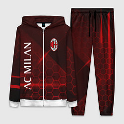 Женский 3D-костюм Ac milan Соты, цвет: 3D-белый