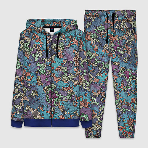 Женский костюм Галлюциногенные узоры / 3D-Синий – фото 1