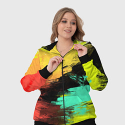 Женский 3D-костюм Яркий красочный гранж, цвет: 3D-черный — фото 2