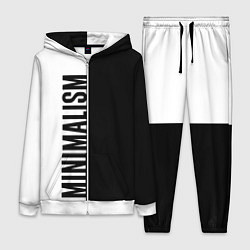 Женский 3D-костюм MINIMALISM - BLACK AND WHITE, цвет: 3D-белый