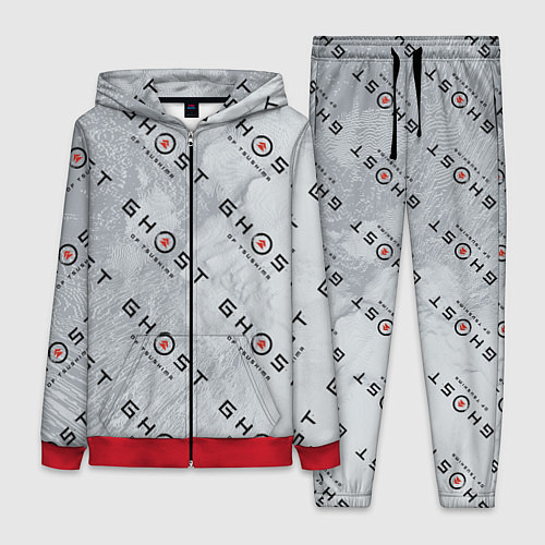 Женский костюм Призрак Цусимы узор / 3D-Красный – фото 1