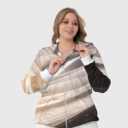 Женский 3D-костюм Абстрактные волны и огни бесконечности, цвет: 3D-белый — фото 2