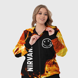 Женский 3D-костюм Nirvana и пылающий огонь, цвет: 3D-черный — фото 2