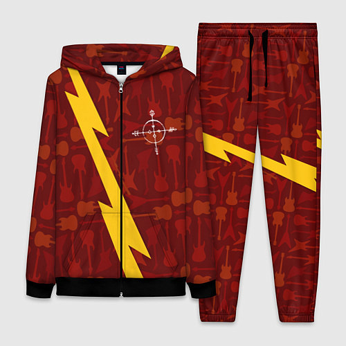 Женский костюм Megadeth гитары и молния / 3D-Черный – фото 1