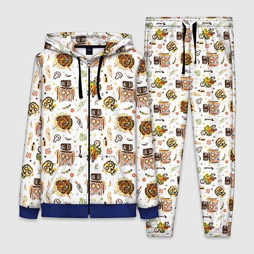 Женский костюм Череп с волосами / 3D-Синий – фото 1