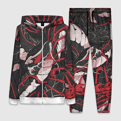 Женский костюм Японская змея уроборос / 3D-Белый – фото 1