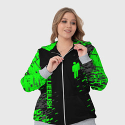 Женский 3D-костюм Билли Айлиш зелёная краска, цвет: 3D-меланж — фото 2