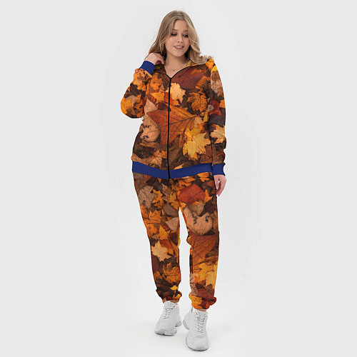 Женский костюм Опавшие листья / 3D-Синий – фото 4