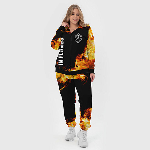 Женский костюм In Flames и пылающий огонь / 3D-Черный – фото 4