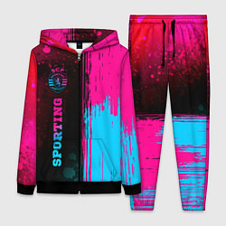 Женский костюм Sporting - neon gradient: по-вертикали