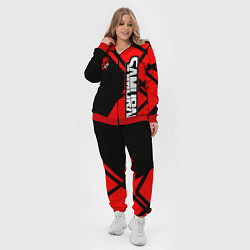 Женский 3D-костюм Cyberpunk 2077 - Надпись Samurai, цвет: 3D-красный — фото 2