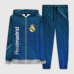 Женский 3D-костюм Real madrid голубая абстракция, цвет: 3D-меланж