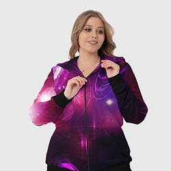 Женский 3D-костюм Фиолетовые неоновые блики, цвет: 3D-черный — фото 2