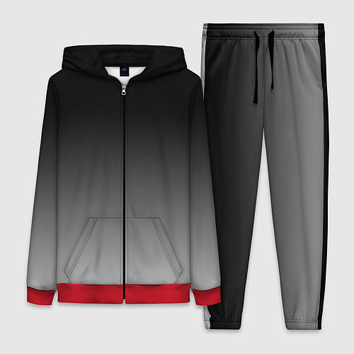 Женский костюм Серый градиент / 3D-Красный – фото 1