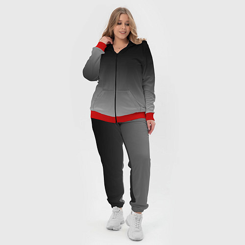 Женский костюм Серый градиент / 3D-Красный – фото 4