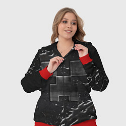 Женский 3D-костюм Minecraft black, цвет: 3D-красный — фото 2