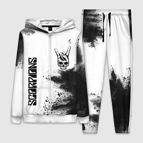 Женский костюм Scorpions и рок символ на светлом фоне / 3D-Белый – фото 1