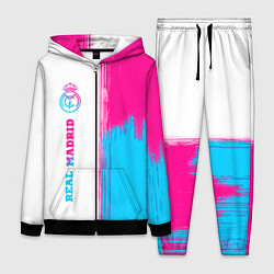 Женский 3D-костюм Real Madrid neon gradient style: по-вертикали, цвет: 3D-черный