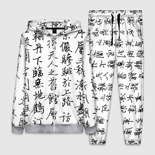 Женский костюм Иероглифная сетка / 3D-Меланж – фото 1