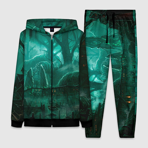 Женский костюм Причал у болота / 3D-Черный – фото 1