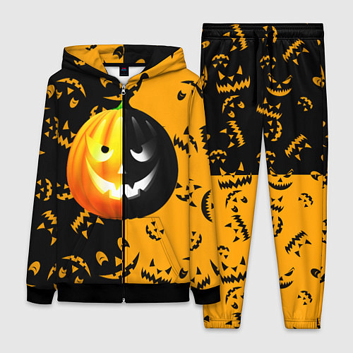 Женский костюм Тыква на Хэллоуин / 3D-Черный – фото 1