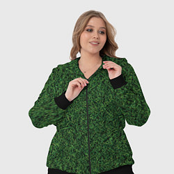 Женский 3D-костюм Зеленая камуфляжная трава, цвет: 3D-черный — фото 2
