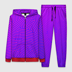 Женский 3D-костюм Фиолетовые линии, цвет: 3D-красный